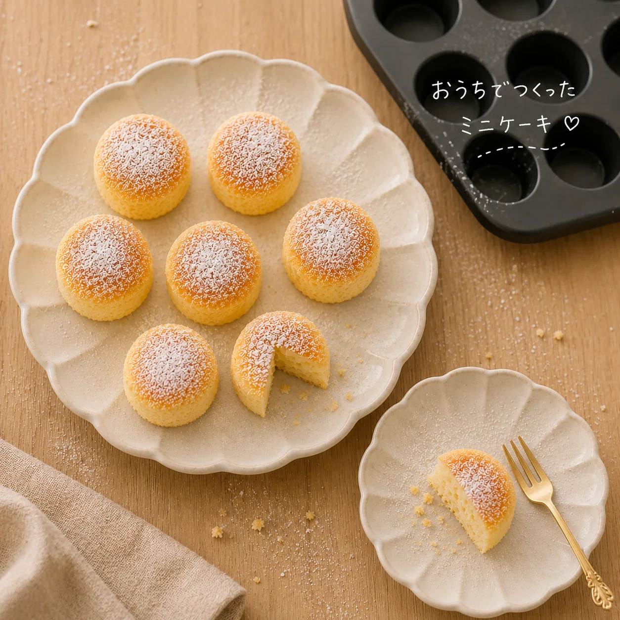 HARON HOMEのシリコーンマフィン型で焼いたミニケーキ