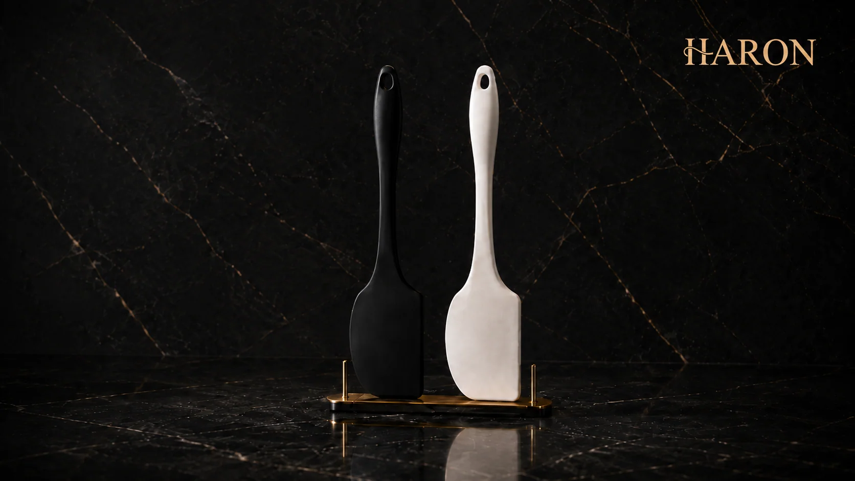 Black and gray HARON HOME silicone kitchen tools
