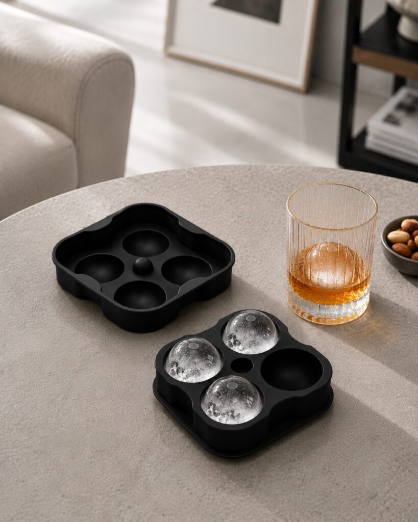 飲みものと一緒に使うHARON HOMEシリコーン製氷トレー