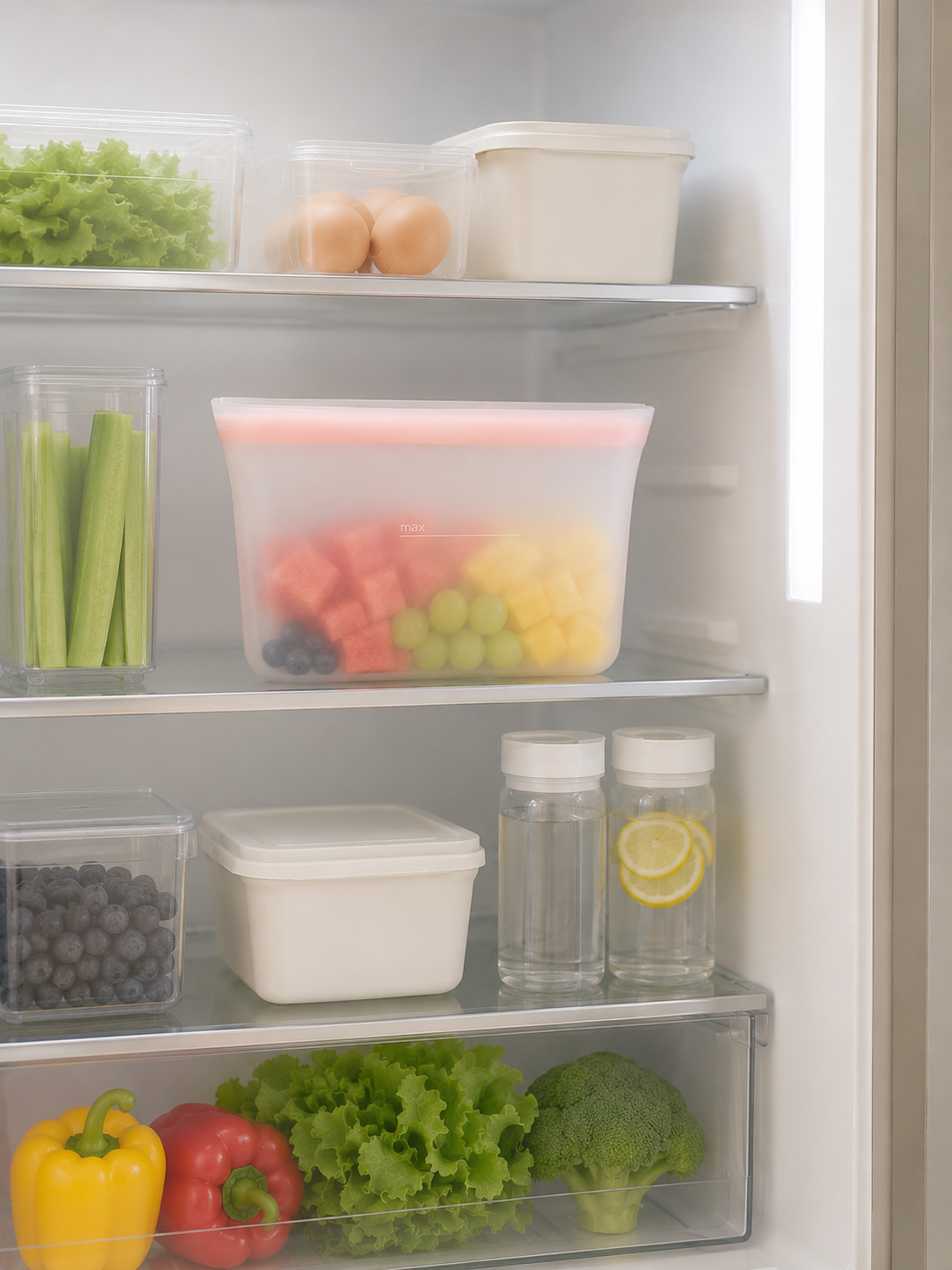 Keeping the Fridge Easier to Read with Silicone Storage Bags