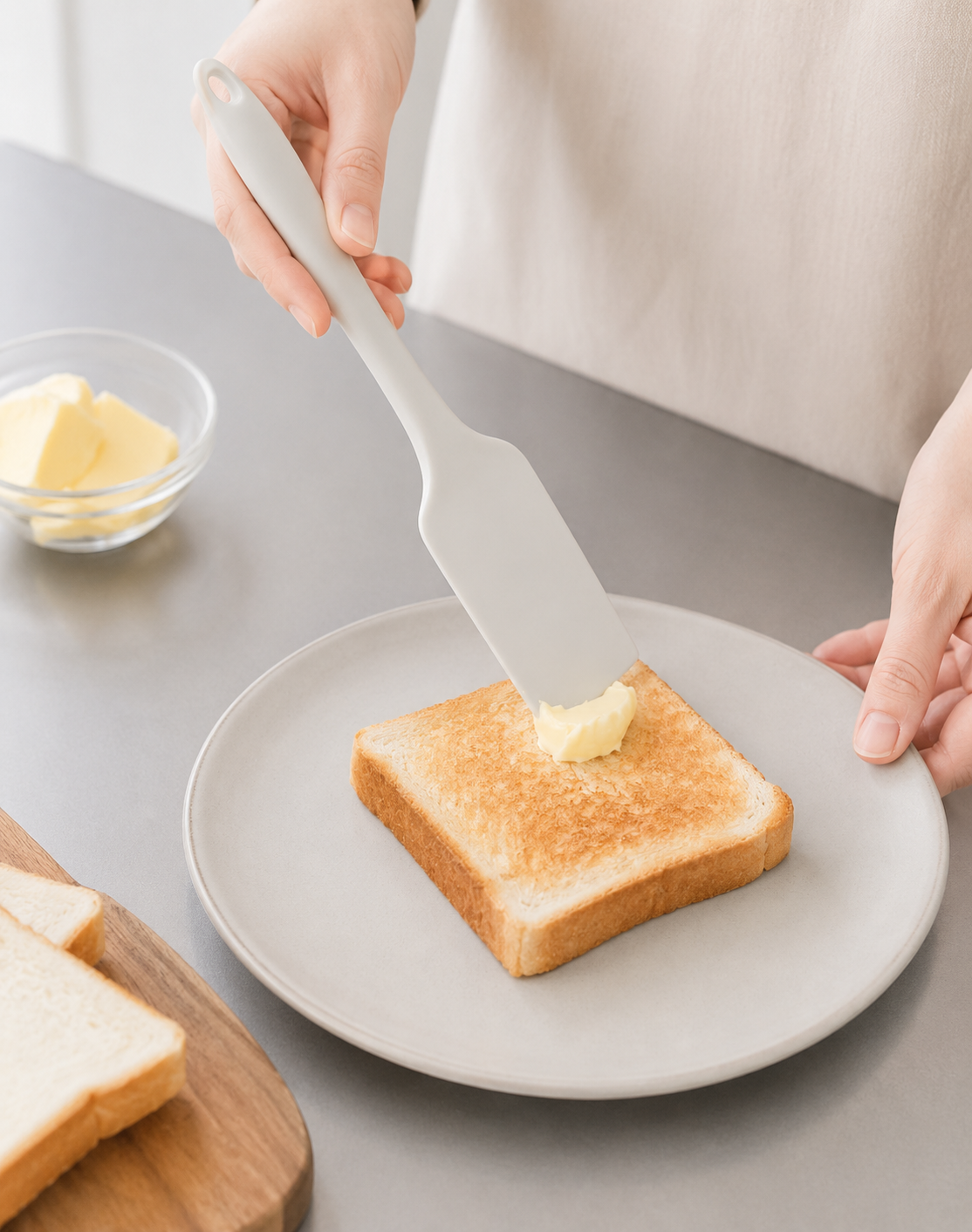 A Small Silicone Spatula Routine for Morning Toast