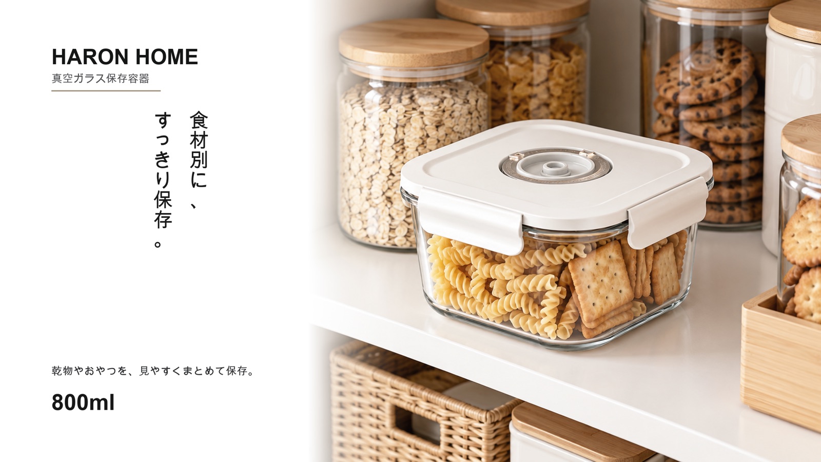 Organizing Pantry Dry Goods in an 800 ml Vacuum Container
