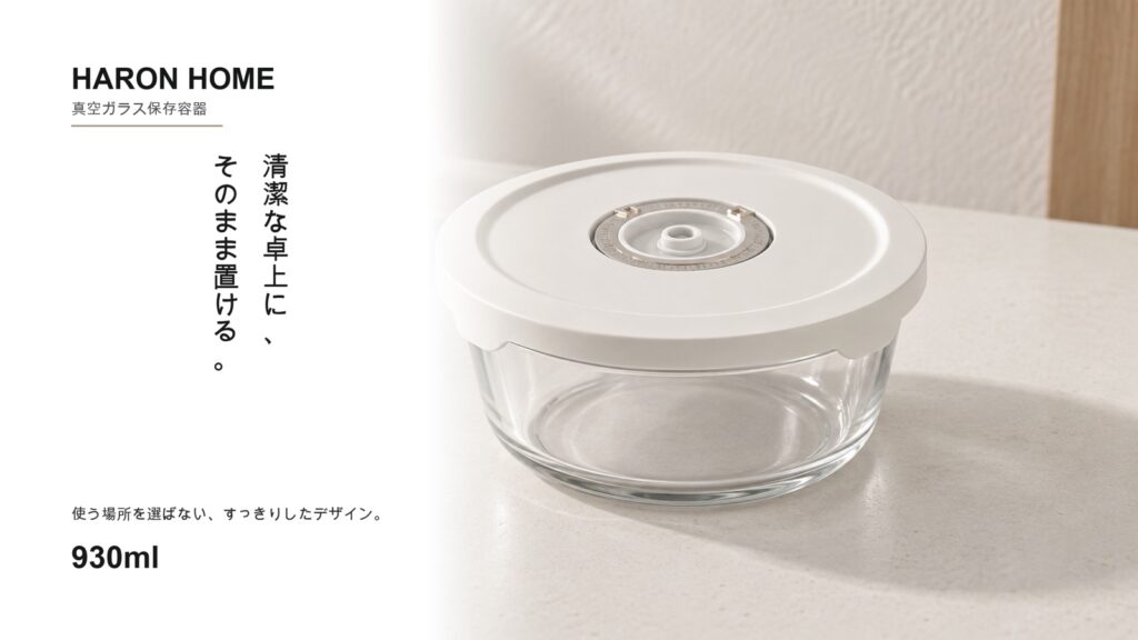 食卓へそのまま出しやすい、真空保存容器930mlの整え方の記事画像